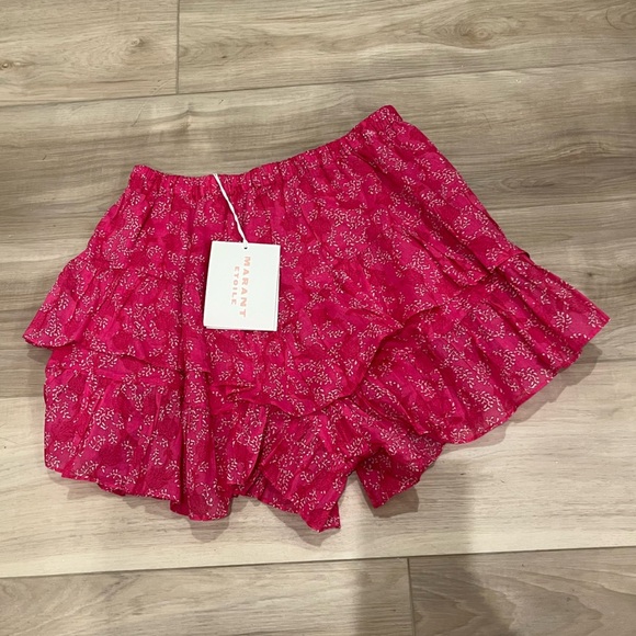 NWT ISABEL MARANT ETOILE Jocadia Short Skort Fuchsia Pink - Picture 5 of 8